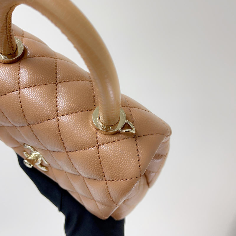Chanel Coco Handle Bag Medium Caramel - Touched Vintage