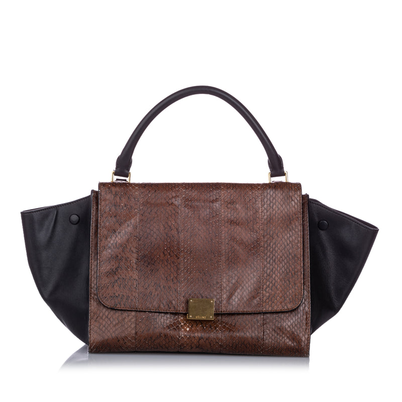 Trapeze Python Satchel in Brown