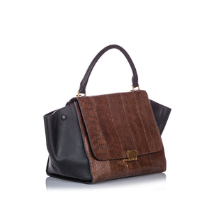 Trapeze Python Satchel in Brown