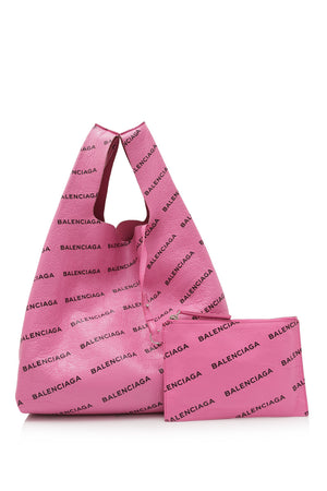 Lambskin Supermarket Shopper M Pink