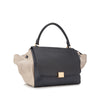 Suede Trapeze Satchel Black