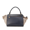 Suede Trapeze Satchel Black