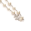 CC Crystal Faux Pearl Long Necklace