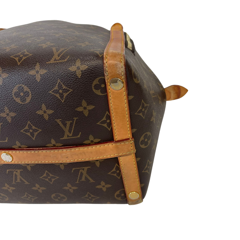 LOUIS VUITTON Kimono Monogram Calfskin Tote Bag Brown/Magenta