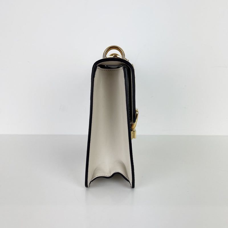 Sylvie Small Shoulder Bag in White GHW