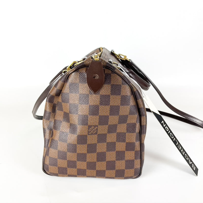 Louis Vuitton Speedy 30 Bandouliere Damier Ebene Shoulder Bag Brown