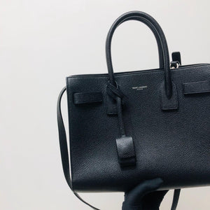 Baby Sac De Jour in Black Grained Leather