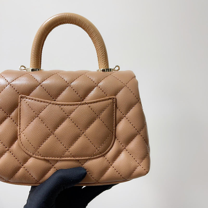 Mini Coco Handle Flap Caramel LGHW