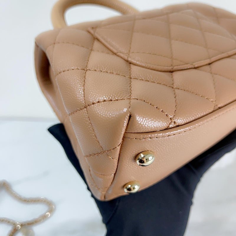 Mini Coco Handle Flap Caramel LGHW