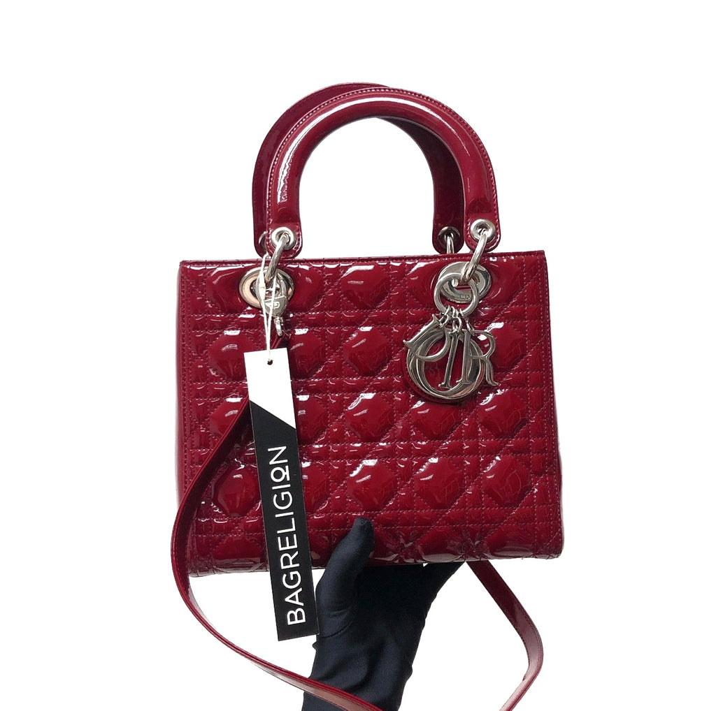 Lady Dior Patent Red SHW