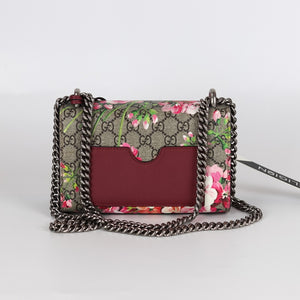Small GG Supreme Monogram Blooms Padlock Shoulder Bag in  Antique Rose