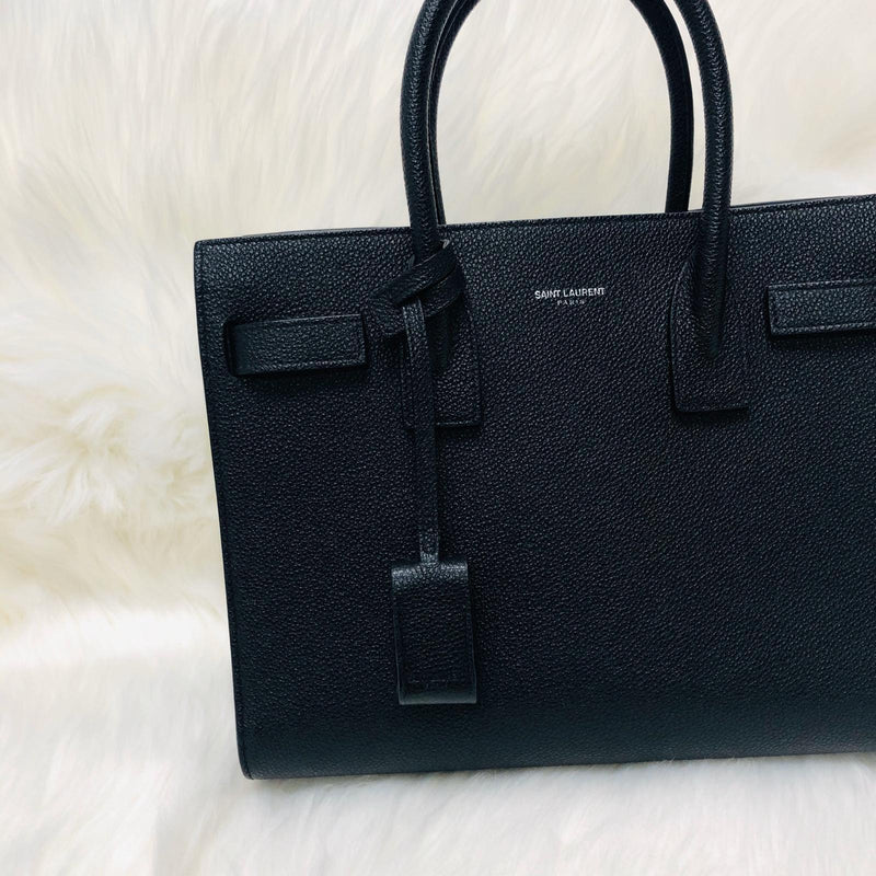 Baby Sac De Jour in Black Grained Leather