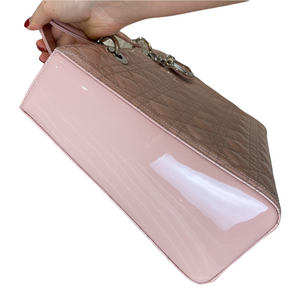 Lady Dior Large Patent Pink SHW