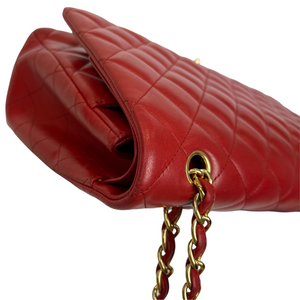 Double Flap Maxi Lambskin Red GHW
