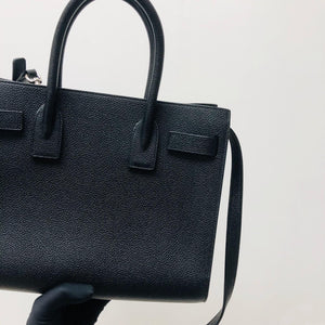 Baby Sac De Jour in Black Grained Leather