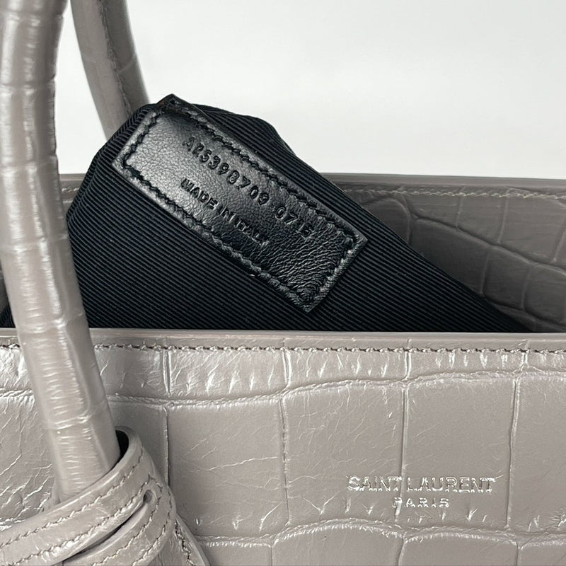 SAC DE JOUR NANO IN CROCODILE EMBOSSED LEATHER