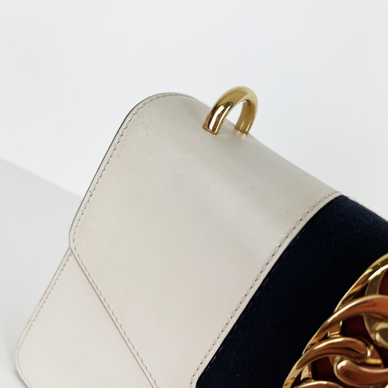 Sylvie Small Shoulder Bag in White GHW