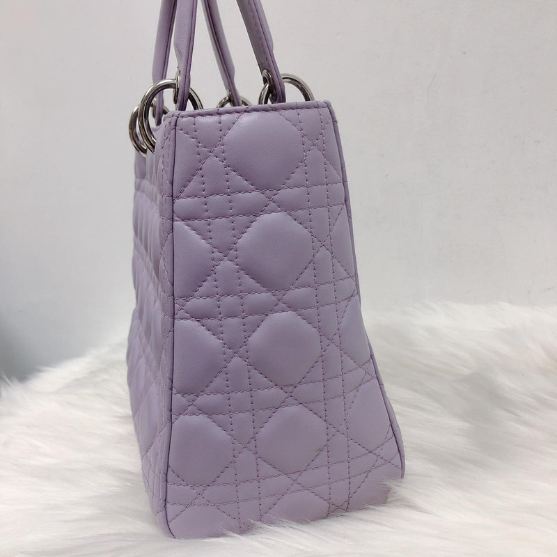 Lambskin Lady Dior Medium Bag in Lilac