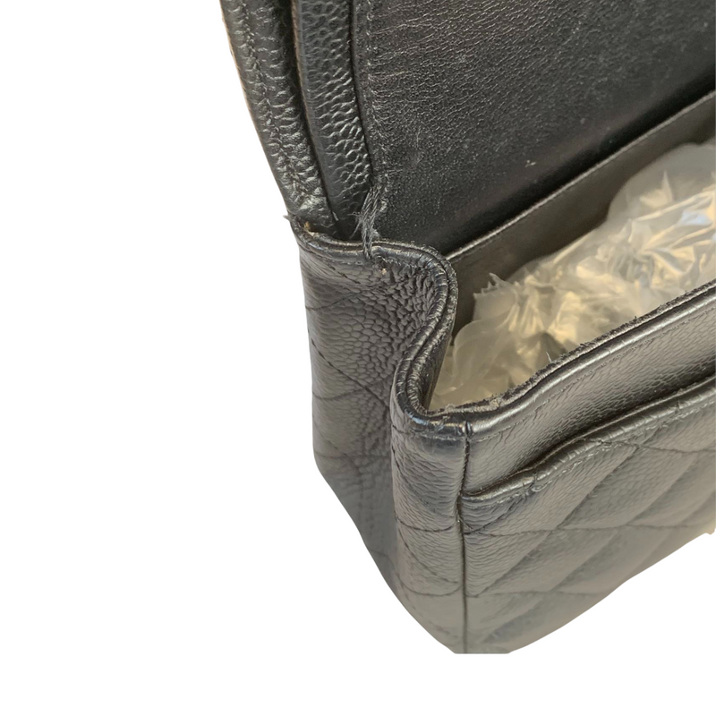 Classic Flap Caviar Medium Black SHW