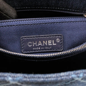 Blue Denim Quilted Medium Coco Handle Flap