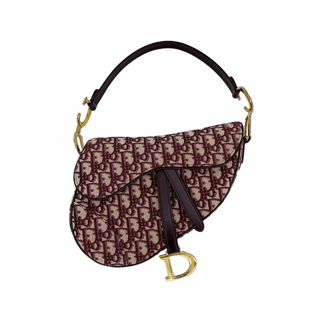 Oblique saddle bag burgundy