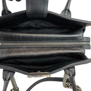 Double Stitched Boy Calf Tote Black RHW