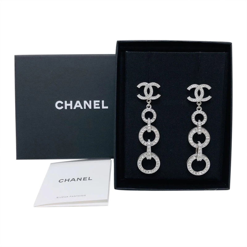 CC Dangle Earrings in Black 2020 SS