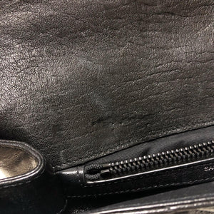Medium College Leather Bag Black