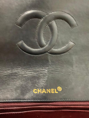 Classic Medium Diana Flap in Black Lambskin GHW