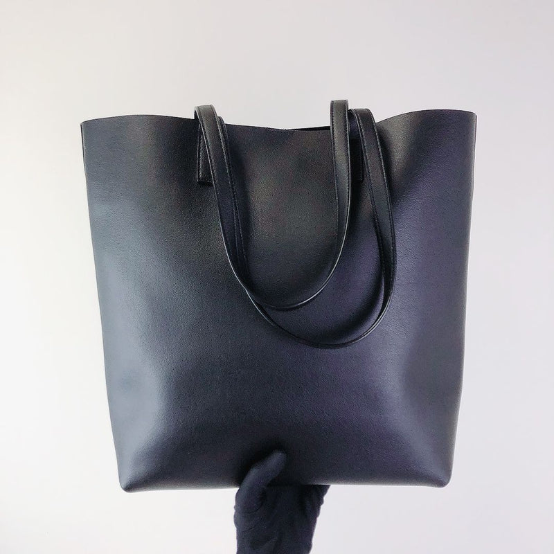 North South Shopping Tote Black GHW