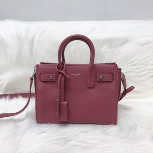 Nano Sac De Jour in Burgundy Leather