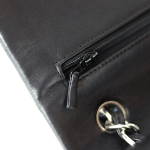 Jumbo Double Flap in Black Lambskin with SHW