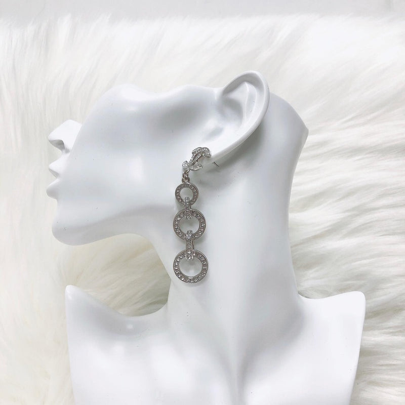 CC Dangle Earrings in Black 2020 SS