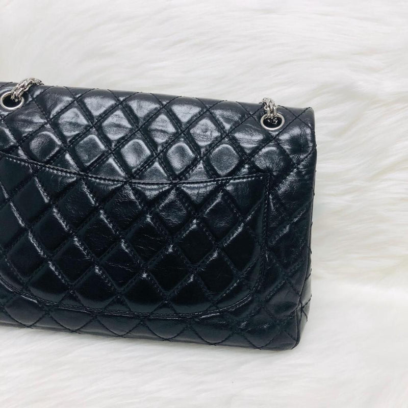 Reissue 227 Aged Calfskin Leather Black Silver Hardware