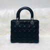 Medium Lady Dior Black Cannage Lambskin Bag with SHW