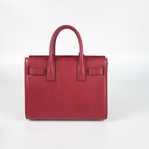 Nano Sac De Jour in Smooth Burgundy Leather