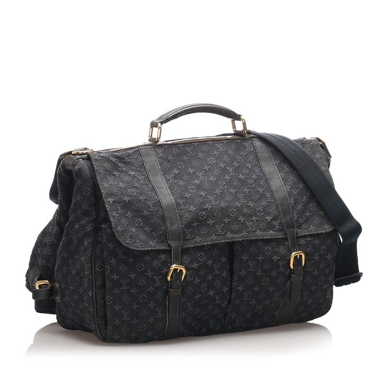 Louis Vuitton Navy Monogram Mini Lin Denise Diaper Baby Bag 863011