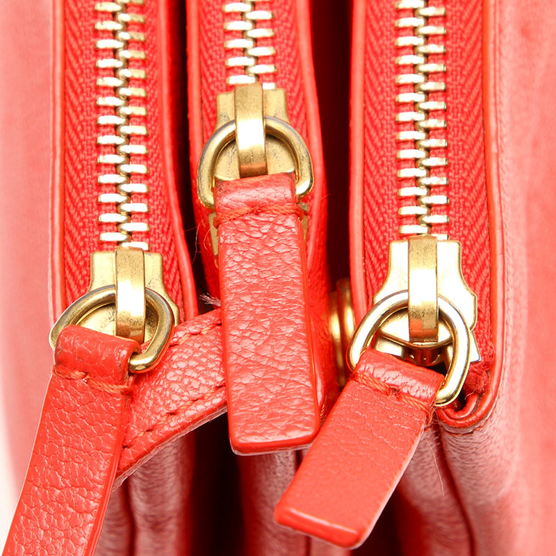 Trio Leather Shoulder Bag Red - Bag Religion