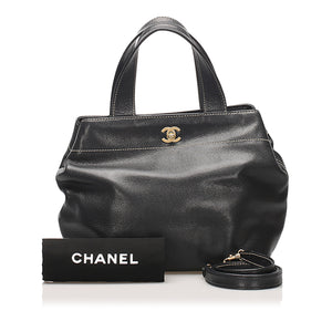 CC Leather Satchel Black