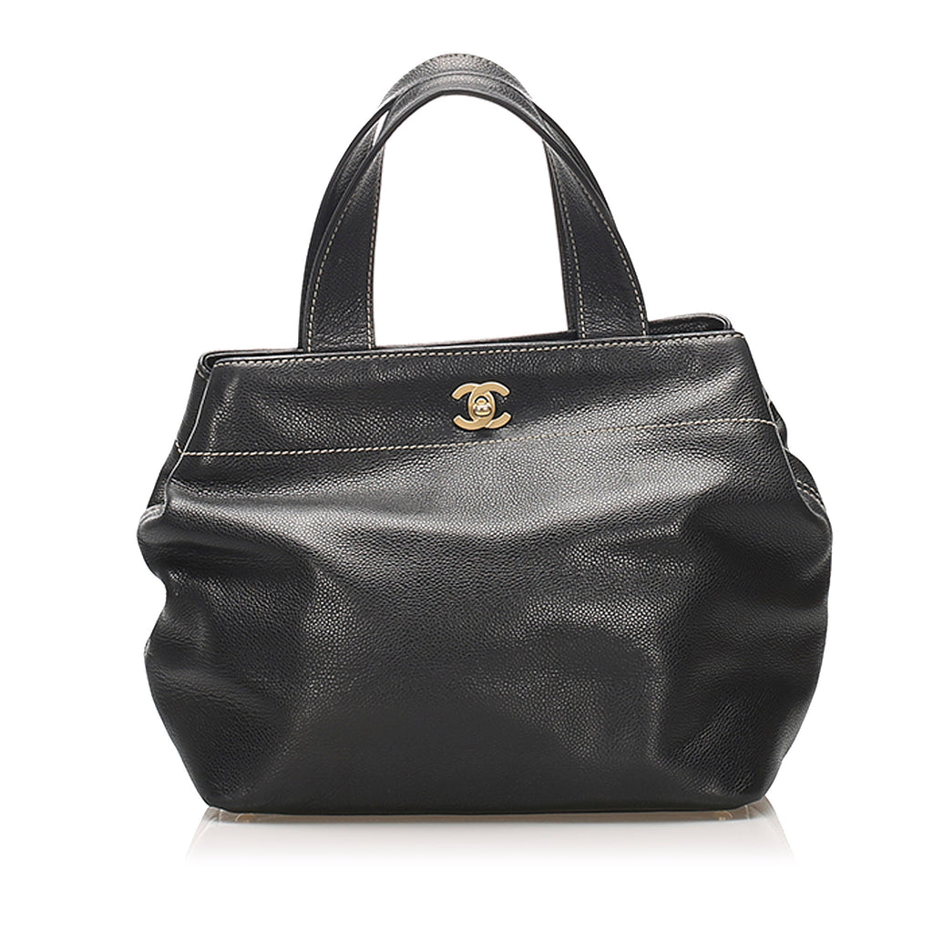 CC Leather Satchel Black