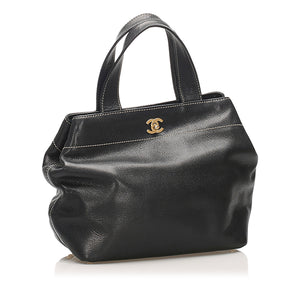 CC Leather Satchel Black