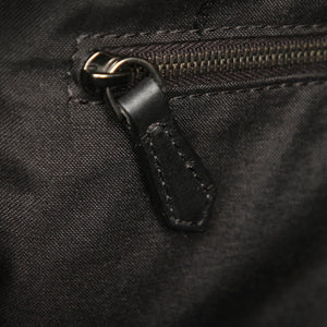 Leather Messenger Bag Navy Blue SHW