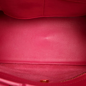 Pink YSL Monogram Cabas Leather Satchel
