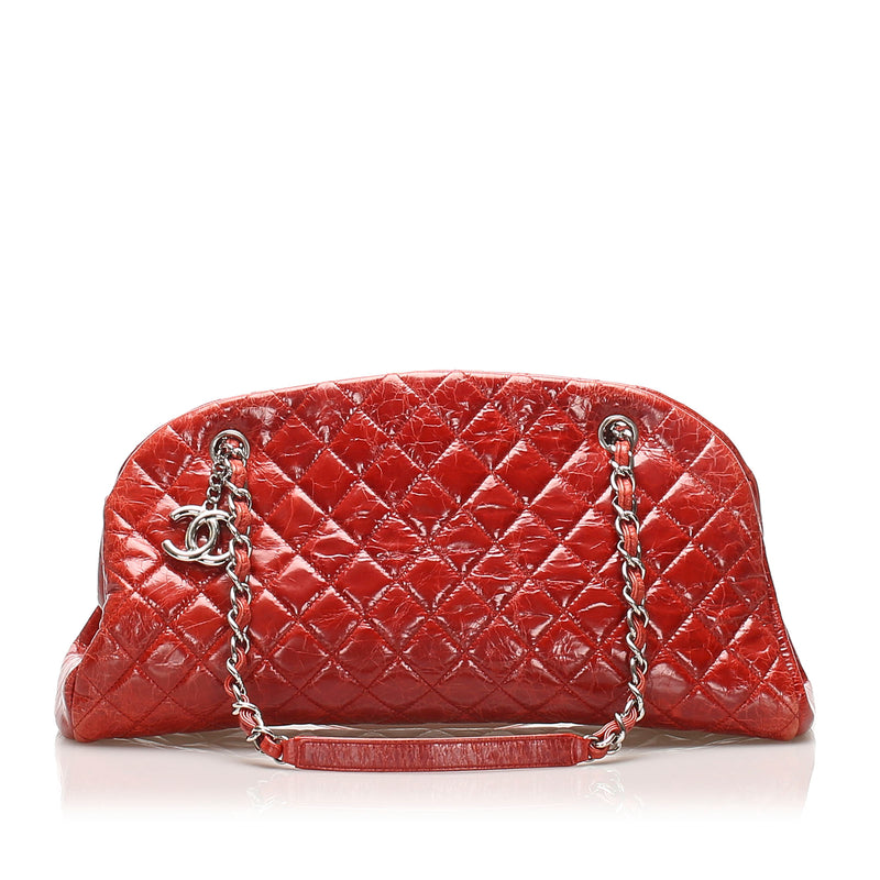tas shoulder-bag Chanel Mademoiselle Bowling Bag Red #14 Shoulder Bag