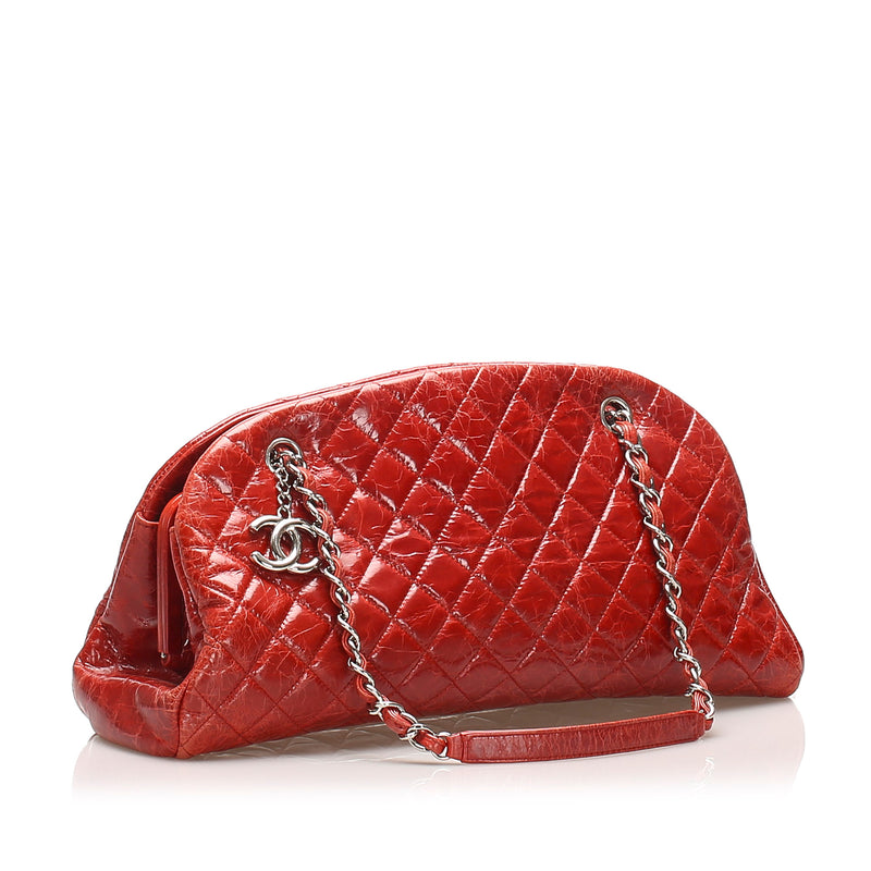 Chanel Mademoiselle Bowling Bag Red