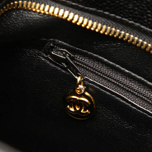 Caviar Medallion Tote Bag Black GHW