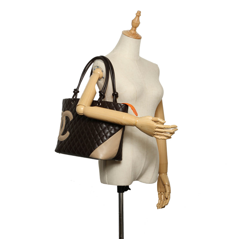 Chanel Cambon Ligne Tote Brown