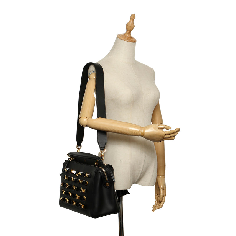 DotCom Studded Leather Satchel Black - Bag Religion
