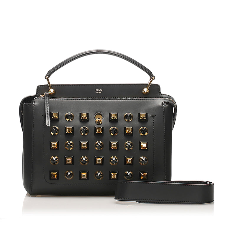 DotCom Studded Leather Satchel Black - Bag Religion