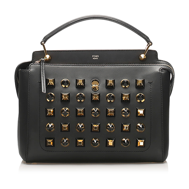 DotCom Studded Leather Satchel Black - Bag Religion